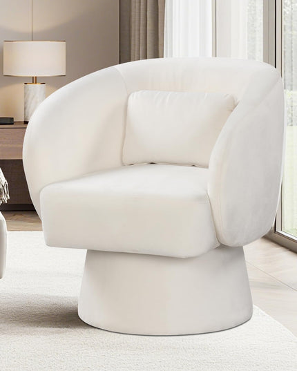 Giantex Swivel Accent Chair Upholstered Barrel Chair