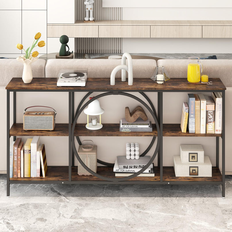 Giantex Narrow Long Console Table 3-Tier Entryway Table