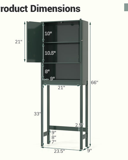 Giantex Meuble de rangement de salle de bain au-dessus des toilettes