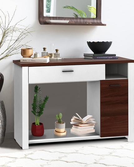 Giantex Console Table 48 Inch Sofa Side Table with Drawer and Cabinet, Entryway Table