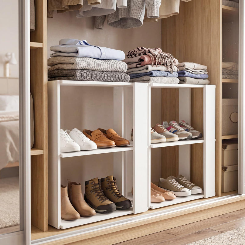Giantex White Shoe Rack for Closet