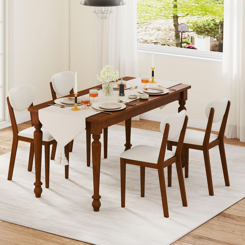 Giantex Sherpa Dining Chairs Set of 4