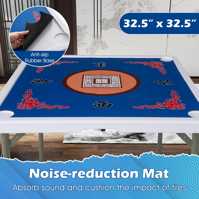 Giantex Folding Mahjong Table 35" Square Card Table