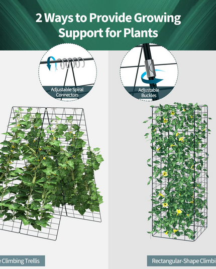 8 Panels Cucumber Trellis, A-Frame Garden Trellis for Plant Climbing
