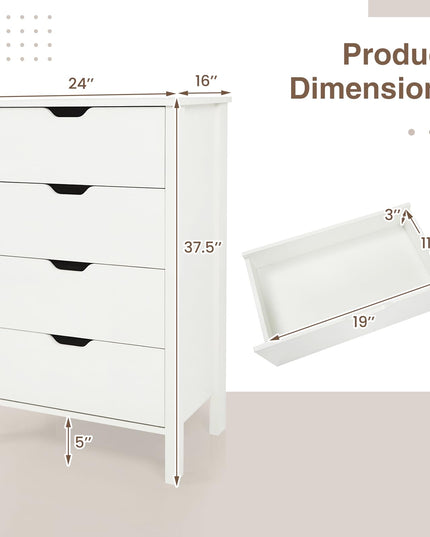 Meuble de rangement Giantex à 4 tiroirs profonds pour salon