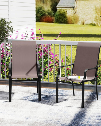 Giantex Patio Chair Set of 2 for Lawn Deck Garden Porch Kitchen Pool