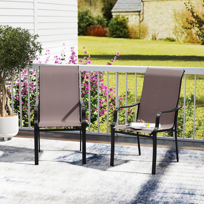 Giantex Patio Chair Set of 2 for Lawn Deck Garden Porch Kitchen Pool