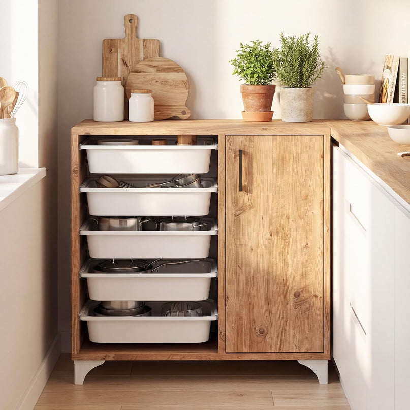 Buffet de salle à manger Giantex avec tiroir de rangement en plastique pour cuisine et salon
