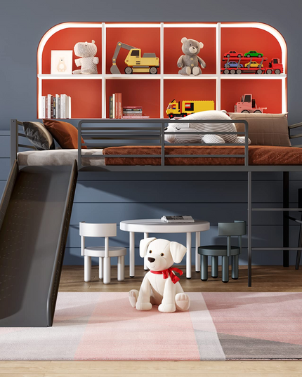 Giantex Twin Loft Bed with Slide