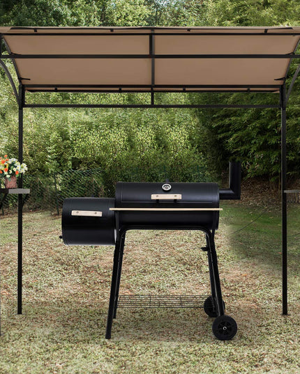 Giantex 7x4.4ft Grill Gazebo, Patio Outdoor Backyard BBQ Canopy Shelter