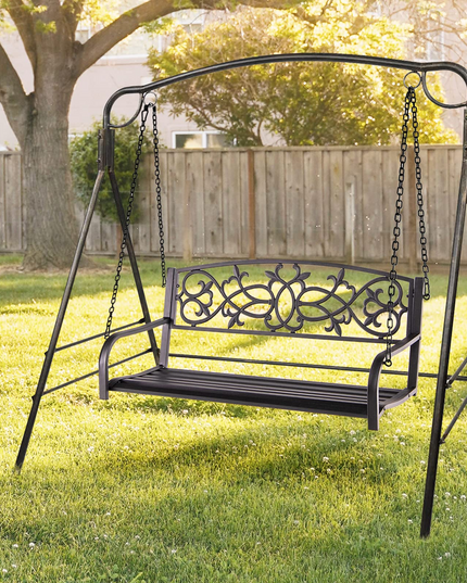 Giantex Patio Metal Porch Swing