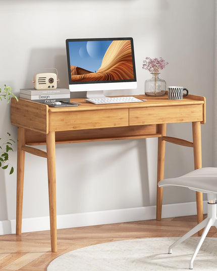 39.5" Bamboo Home Office Desk - Giantex