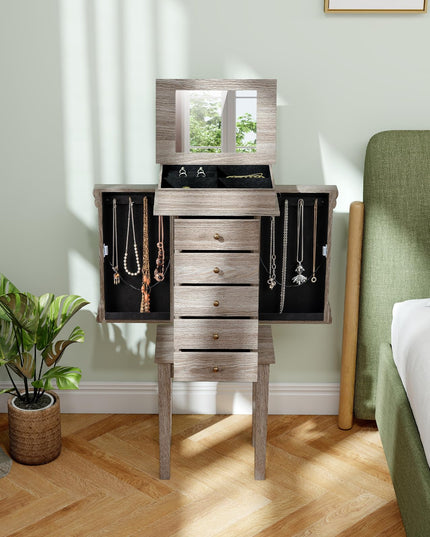 Armoire à bijoux Giantex avec miroir rabattable