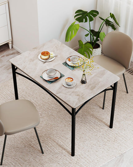 Giantex 43" x 28" Dining Table with Large Faux Marble Tabletop