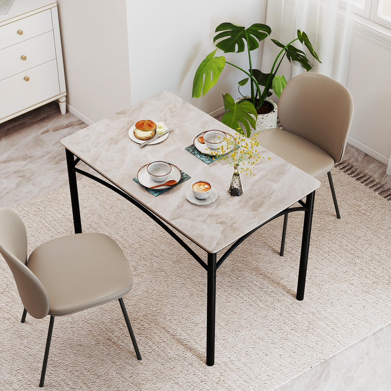 Giantex 43" x 28" Dining Table with Large Faux Marble Tabletop