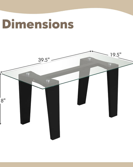 Giantex Rectangular Glass Coffee Table