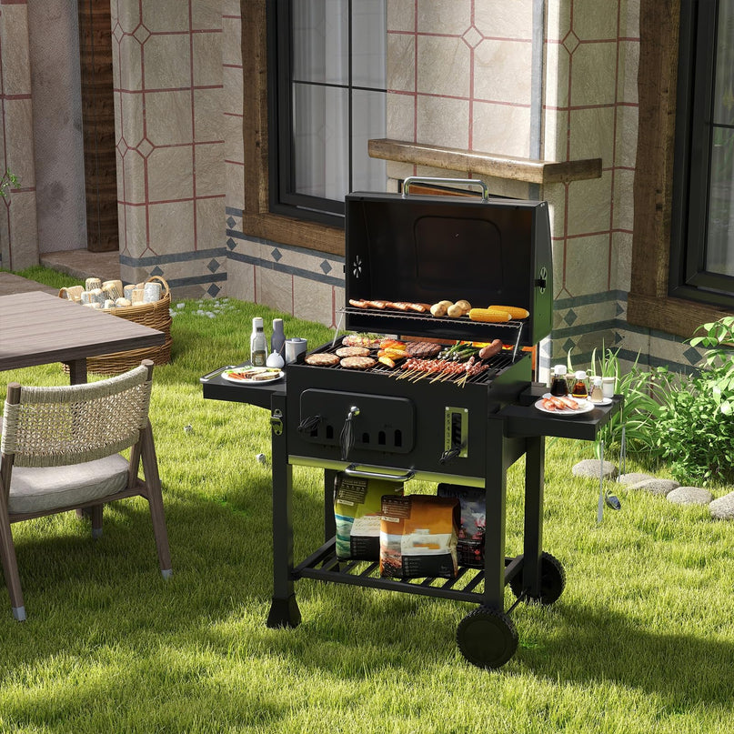 Giantex 24" Charcoal BBQ Grill with Adjustable Charcoal Tray