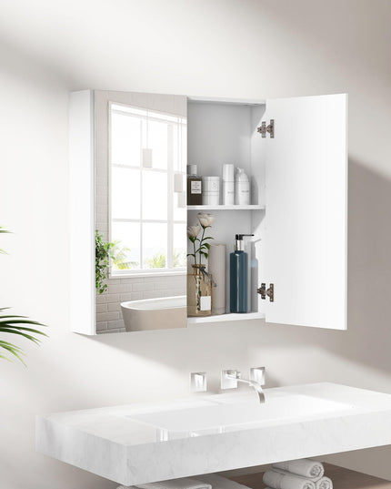 Giantex Medicine Cabinet, 24.5" x 25.5" Bathroom Wall Cabinet with 2 Mirror Door
