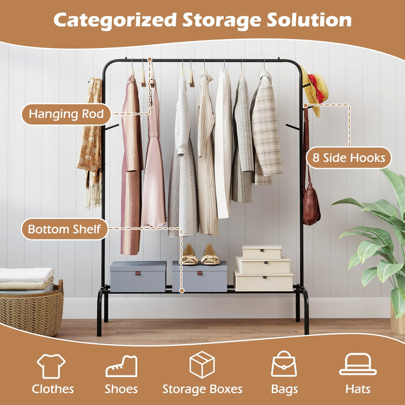 Giantex Garment Clothing Rack 50 Inch Wide Freestanding Clothes Rack