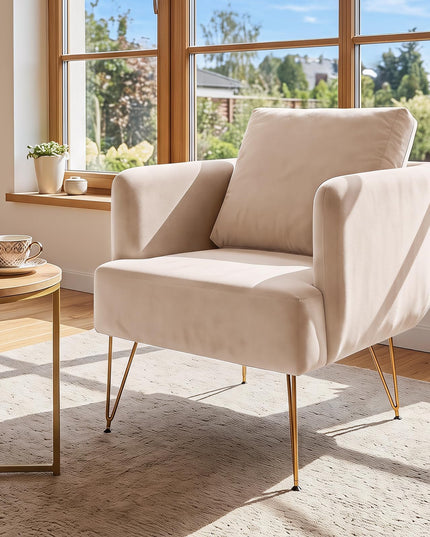 GIANTEX Modern Accent Chair with Back Cushion(1/2)