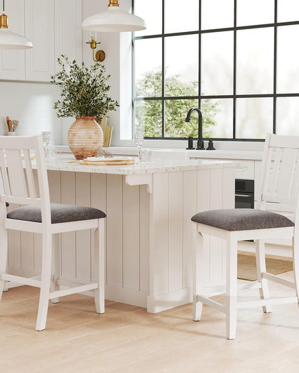 Giantex 24 Inch Modern Counter Height Stools with Footrest