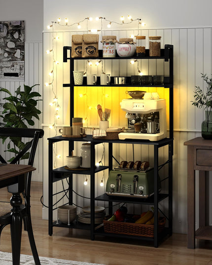 Étagère de boulanger Giantex avec prise de courant et lumières LED