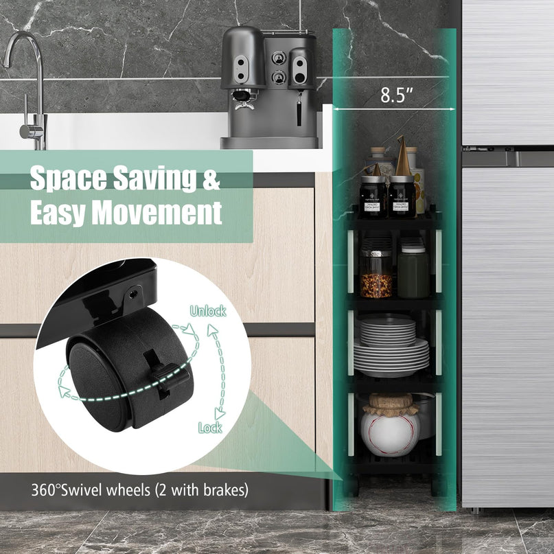 Giantex Kitchen Slim Storage Cart