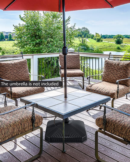Giantex 44 lbs HDPE Square Fillable Umbrella Base