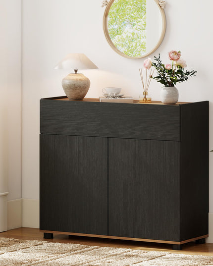 Giantex Sideboard Buffet Cabinet with Storage with Drawer and Push-to-Open Doors