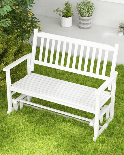 Giantex Outdoor Glider Bench Chair - 2 Person Loveseat