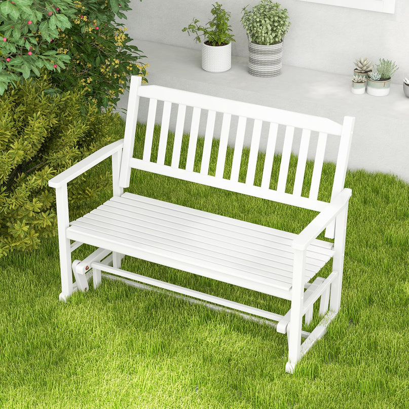 Giantex Outdoor Glider Bench Chair - 2 Person Loveseat