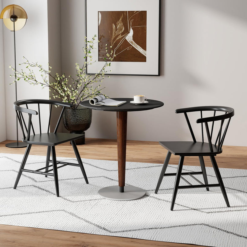 Giantex Windsor Dining Chairs Set of 2/4 w/Solid Rubber Wood Frame