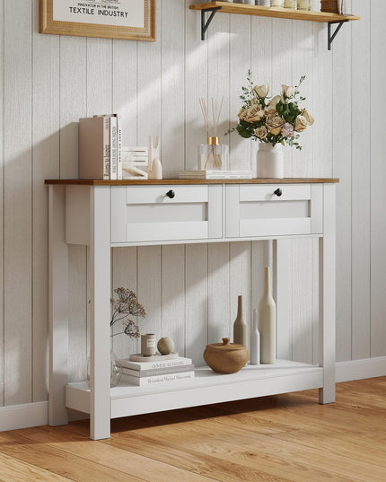 Giantex 42" Farmhouse Console Table with 2 Drawers