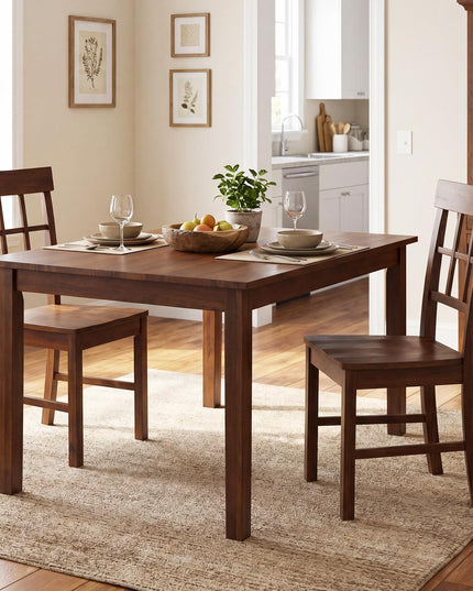 Giantex Wooden Dining Chairs Set of 2/4 with Window Back & Contoured Seat