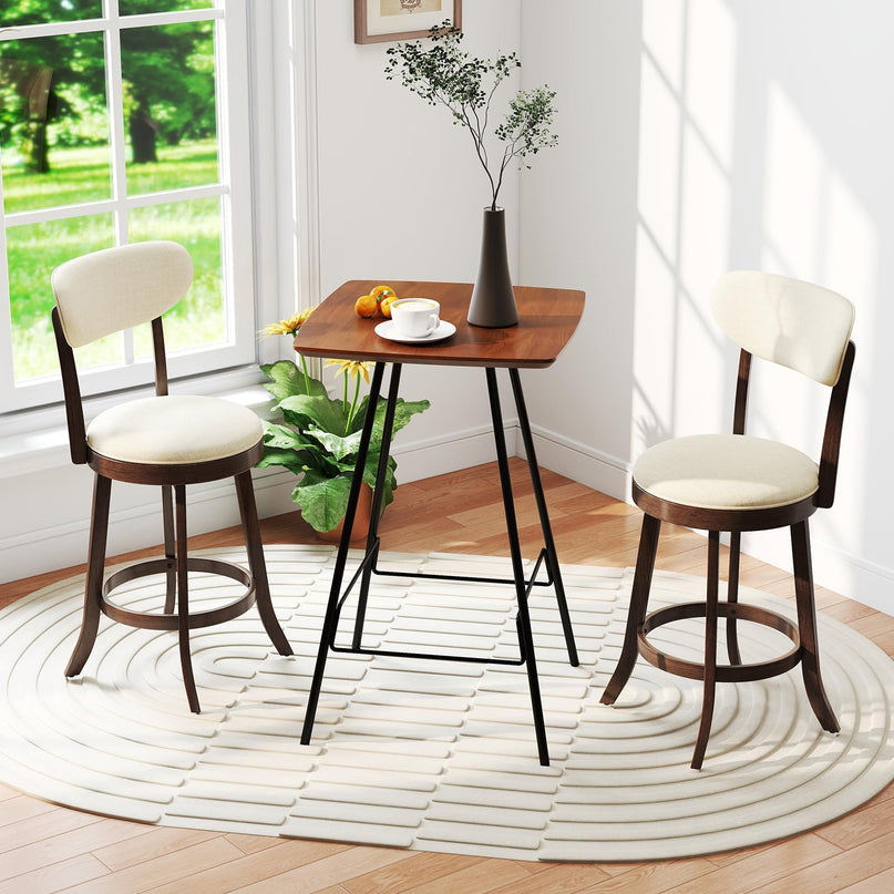 Giantex Swivel Bar Stools Set of 2/4 for Kitchen Island