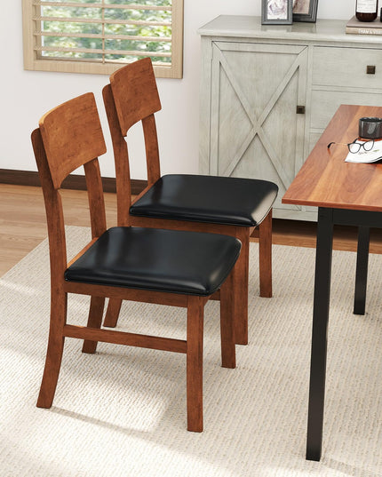 Giantex Wooden Dining Chairs Set of 2/4 for Dining Room
