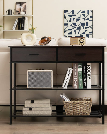 Giantex 39.5” Console Table with Storage Drawer - Entryway Table with 2 Drawers