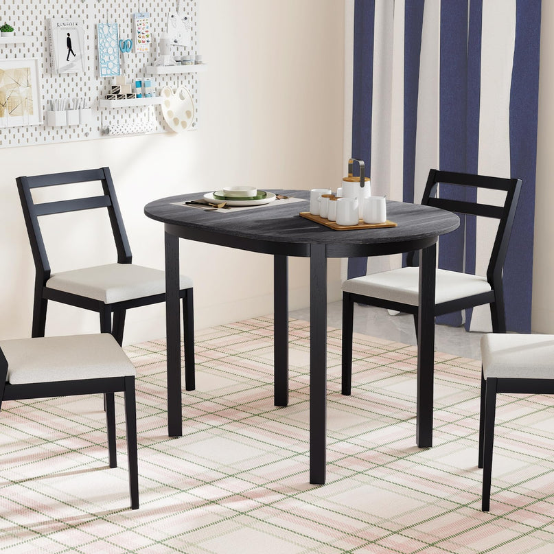 Giantex 43" Wooden Oval Dining Table for 2-4 People | Load 260 LBS