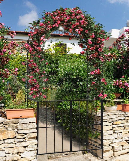 Giantex Garden Arbor Trellis with Door