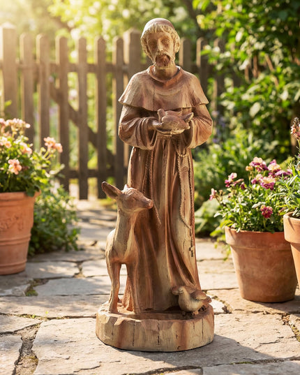 Giantex St. Francis Garden Statue with Bird Feeder