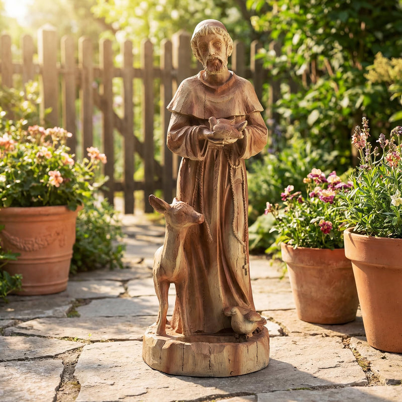 Giantex St. Francis Garden Statue with Bird Feeder