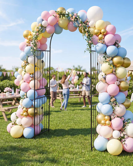 Giantex 87" Decorative Metal Garden Arbor Arch Trellis for Climbing Plants