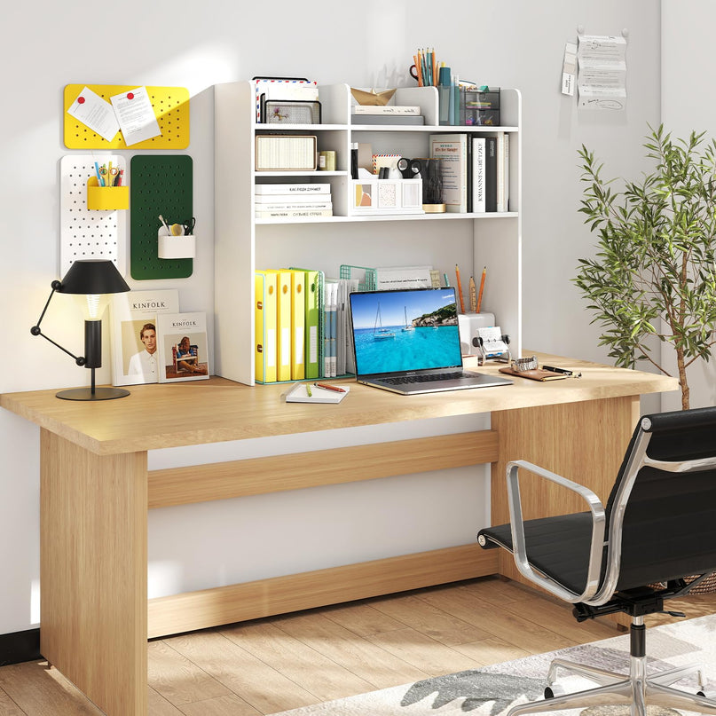 Giantex Desktop Bookshelf 37" Desk Hutch Dorm for Computer Up to 32 Inch