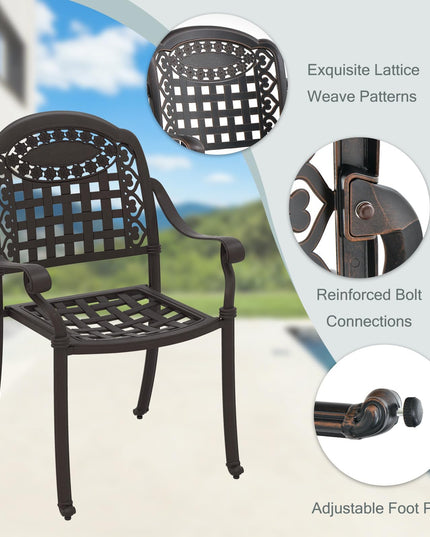 Giantex Stackable Outdoor Chairs Set of 4