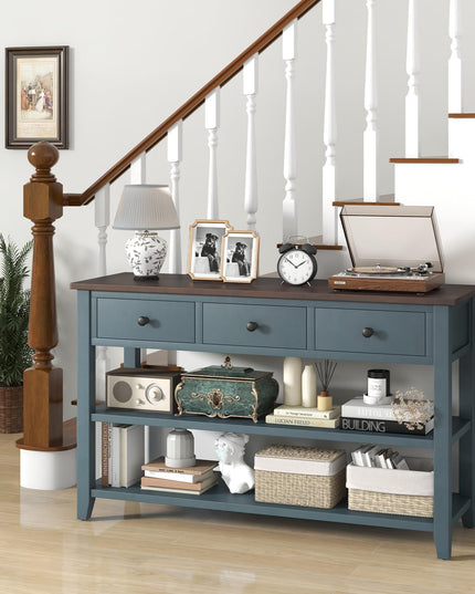 Giantex 50" Farmhouse Entryway Table, Narrow Console Table