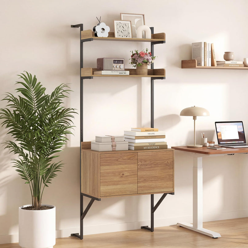 Giantex 71.5" Tall Bookshelf with Storage Cabinet(1/2)
