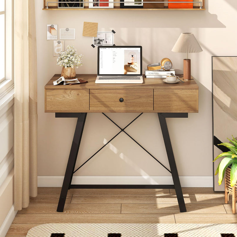 Vanity Desk with Flip Top Mirror for Bedroom Home Office
