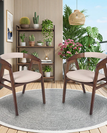 Giantex Fauteuil d'appoint moderne du milieu du siècle, en tissu, bambou