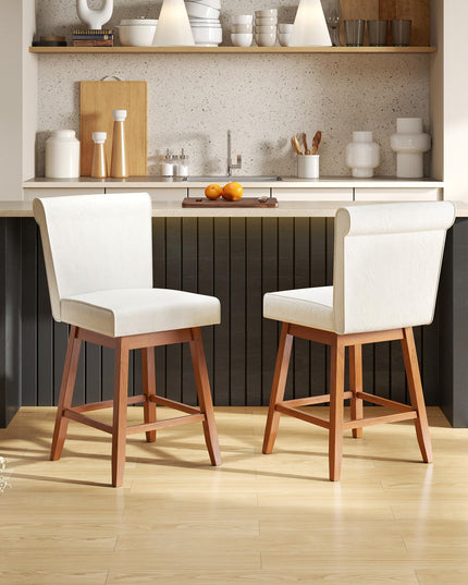 Giantex Modern Upholstered Bar Stools Set