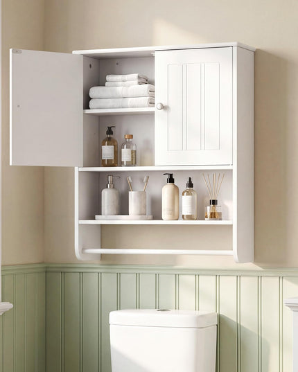 Giantex Bathroom Wall Medicine Cabinet with Towel Bar & Adjustable Shelf